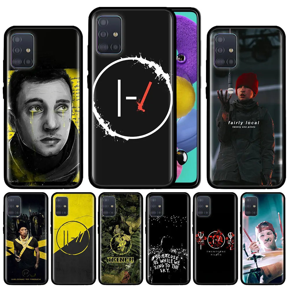 Чехол Twenty One Pilots для Samsung Galaxy A51 A71 A01 A81 A91 A50 A70 A70s M31 черный силиконовый чехол