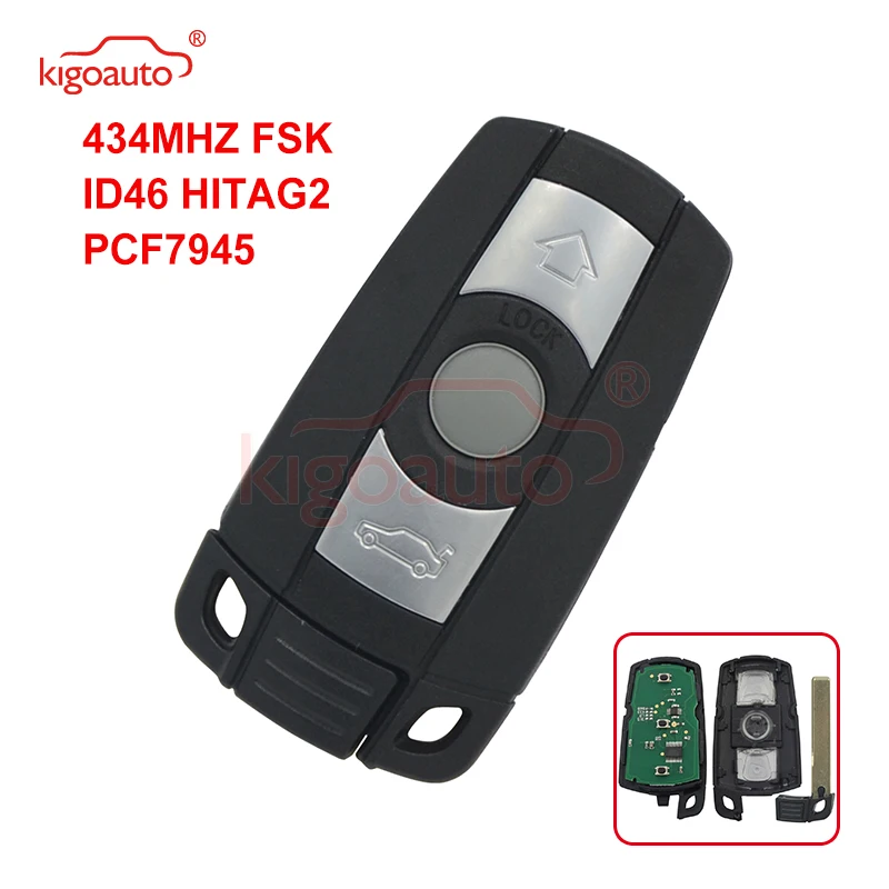 Kigoauto KR55WK49127 Remote Smart Key 3 Button 434Mhz ID46-Hitag2 Chip For BMW 1 3 5 6 7 SERIES