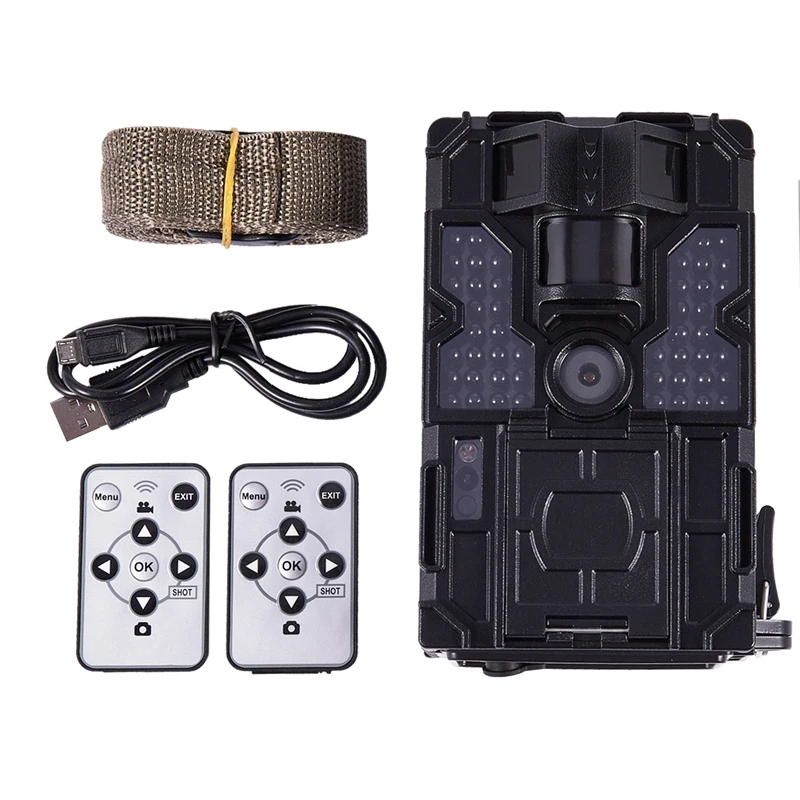 

20MP 30ftp HD 1080P Trail Camera Waterproof 48pcs LEDs IR Night Vision Hunting Camera 2inch Monitor Wildlife Camera for Home Sec