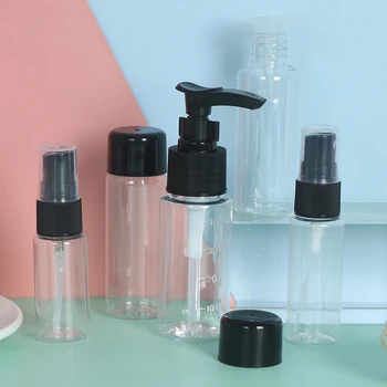

7Pcs/Set Portable Travel Mini Empty Make Up Container Bottles Cosmetic Face Cream Pots Travel Accessories Empty Make Up Bottle