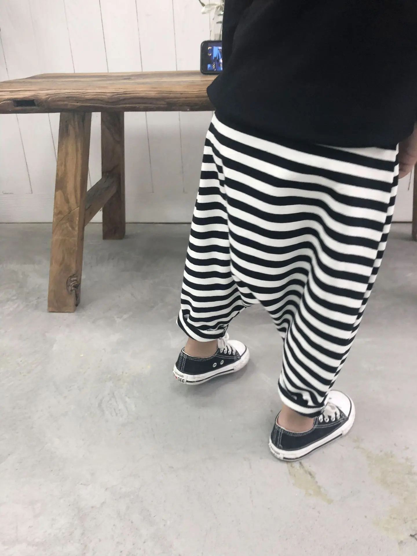 328 Spring And Summer-Infants Child Stripes Harem Pants Men And Women Child Baby Versatile Casual Big Pp Pants CHILDREN'S Pants