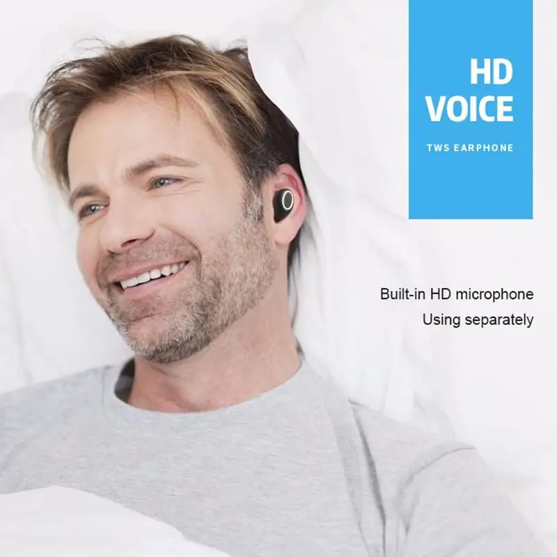 D015 Bluetooth V5.0 наушники TWS отпечатков пальцев сенсорные наушники звукоизоляция Handsfree Blutooth наушник 500 мАч умная технология