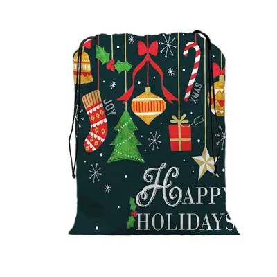Веселый Рождественский Рисунок подарок карманная дорожная сумка Mochila Для мужчин тренажерный зал мешок на завязках сумка Поддержка индивидуальный подарок bages - Цвет: 05