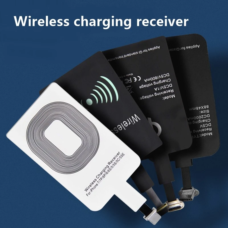 quick charge 3.0 Lightweight Qi Wireless Charging Receiver For Samsung Huawei Xiaomi Universal Micro USB Type C Fast Wireless Charger Adapter usb charger