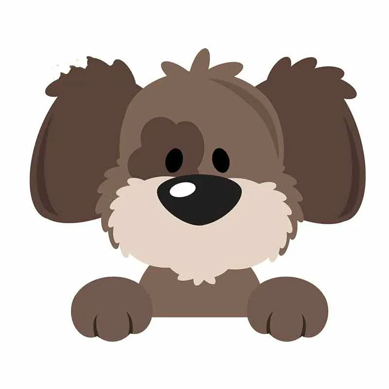 

Interesting Cute Brown Puppy Car Stickers Car Accessories Sunscreen Vinyl High Quality Bumper Windshield Decoration Kk13*11cm