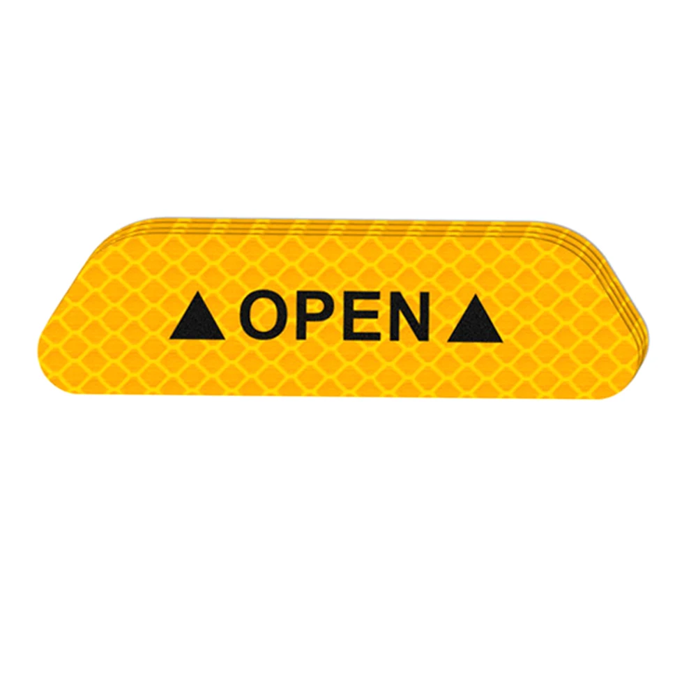 yellow 4pcs Светоотражающие Полоски для автомобиля Предупреждение ющая лента, знак ночного открытия двери, наклейка, знак предотвращения столкновений, SAL99 - Цвет: yellow 4pcs