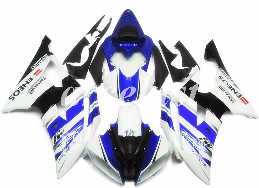 4 подарки литьевая Форма ABS обтекатели комплект подходит для YAMAHA YZF-R6 2008- 08 09 10 11 12 13 14 15 16 комплект кузова синий белый