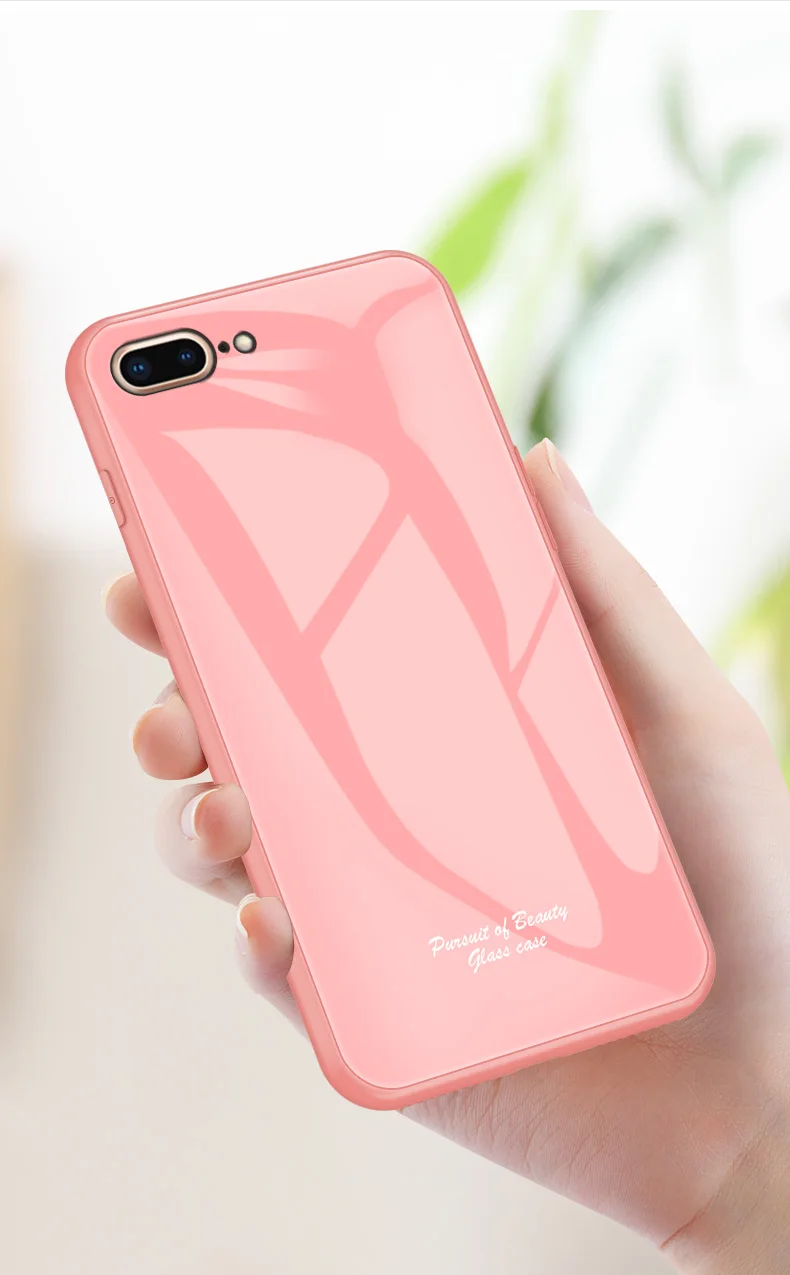 Macaron стеклянный чехол для Apple iPhone 7 Plus Модный милый Противоударный задняя крышка для iphone 8 Plus задняя крышка телефона