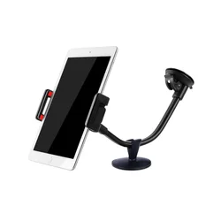 Universal 360° Car Dashboard & Windshield Tablet Holder with Flexible 11in Long Arm (Black)