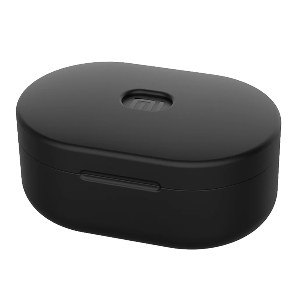 Силиконовый чехол для Xiaomi Redmi Mi AirDots Air dots чехол беспроводной Bluetooth чехол s Мягкий ТПУ чехол - Цвет: Black 64x42x30mm