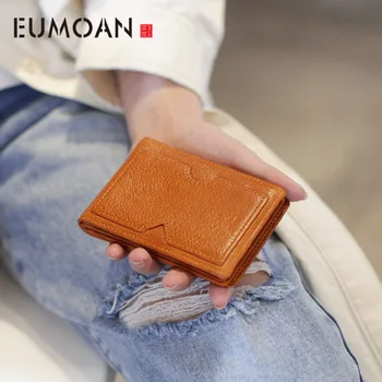 

EUMOAN Vintage leather id bag, driver's license holster, driver's license one-in-one bag, men's and women's multi-functional car