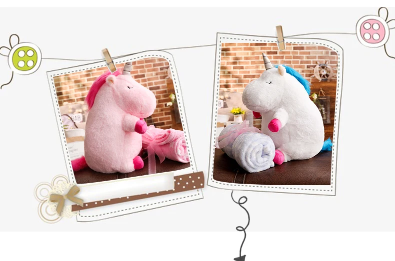 50 см Kawaii единорог с одеялом животное лошадь набивной Единорог для детей девочек кукла игрушка детский подарок