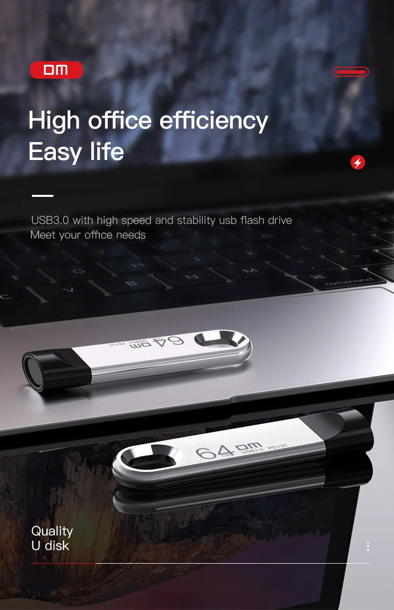 High Speed USB 3.0 Silver Flash Drive Memory Stick