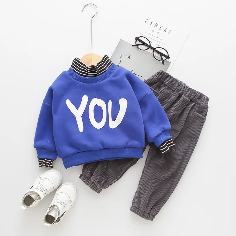 Kids Winter Clothes Winter Children Pile and Thicken Suit New Korean Version Fashionable Boy's Winter Suit with Two Pieces