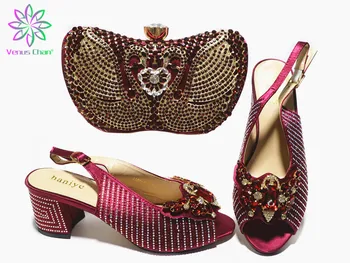 

2020 High Quality Pu Leather African Special Arrivals Shoes And Bag Set in Red Color Women Matching Shoes And Bag Set for Party