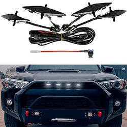 Grelha com luzes de led amarelas, 4 unidades, fusível, para toyota 4 séries 2014 2019, séries 4, incluindo sr5, trd, fora da estrada