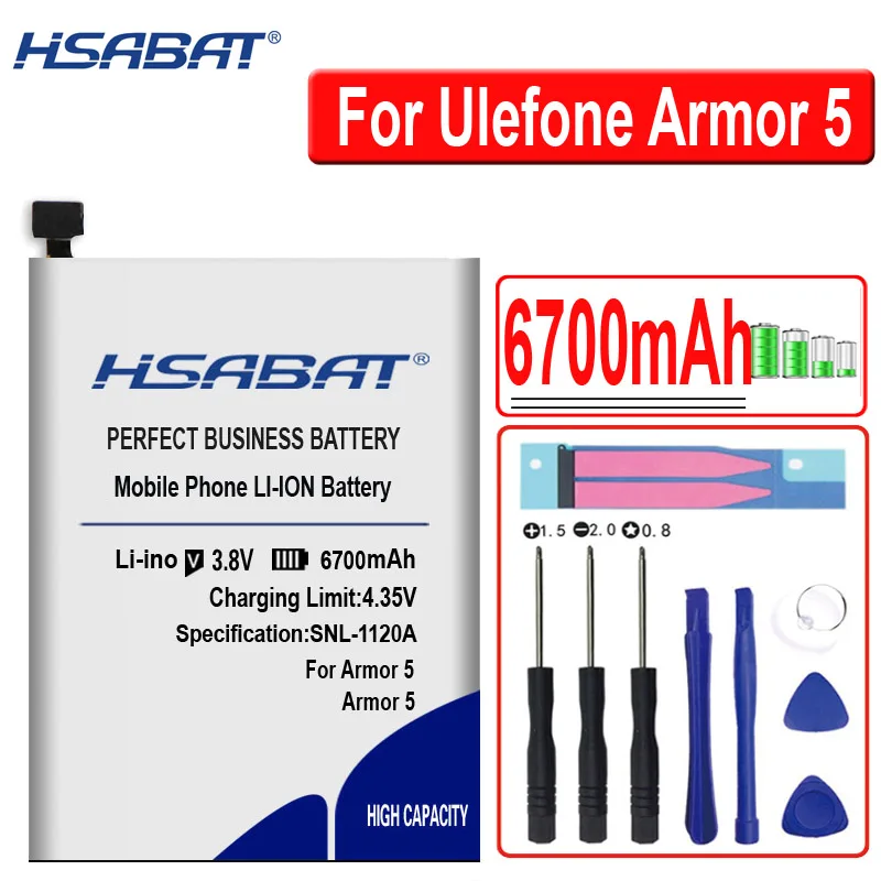 Аккумулятор HSABAT 6700 мАч для Ulefone Armor 5