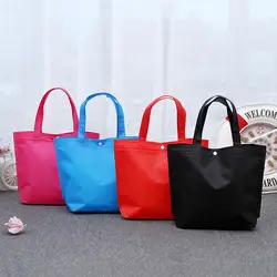 Многоразовые сумки для покупок Корейская Сумка-тоут холщовые сумки для женщин принимаем Печать вашего собственного логотипа