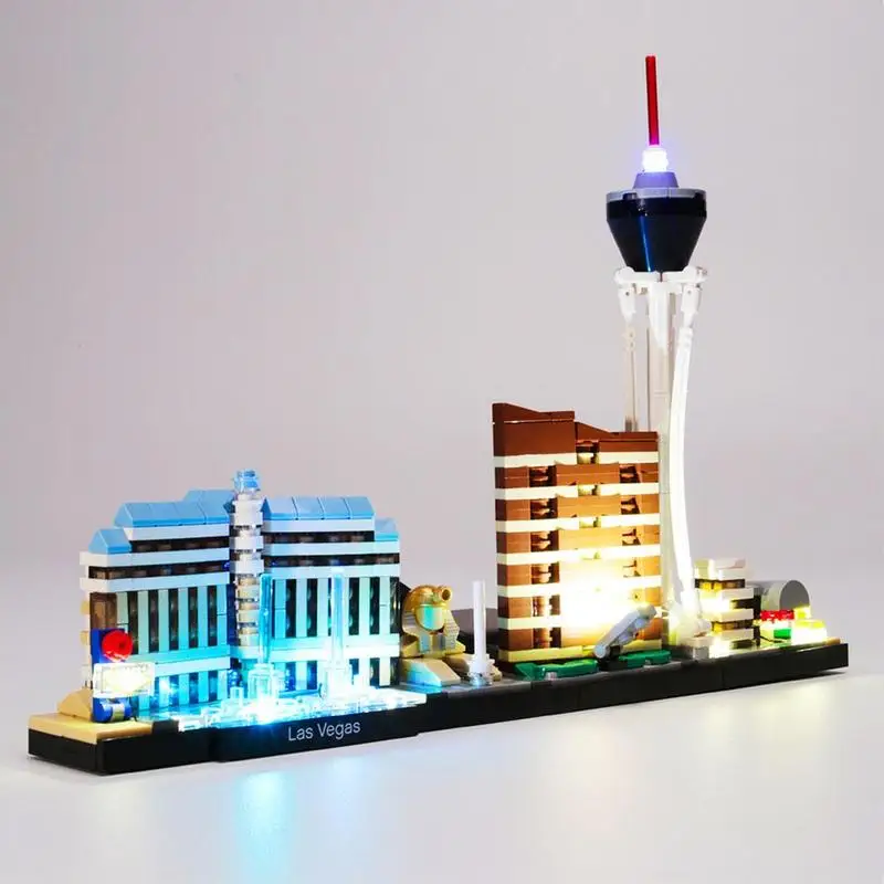 

Assembled building blocks Led Light Kit For Architecture 21047 Las Vegas Lighting Set Compatible