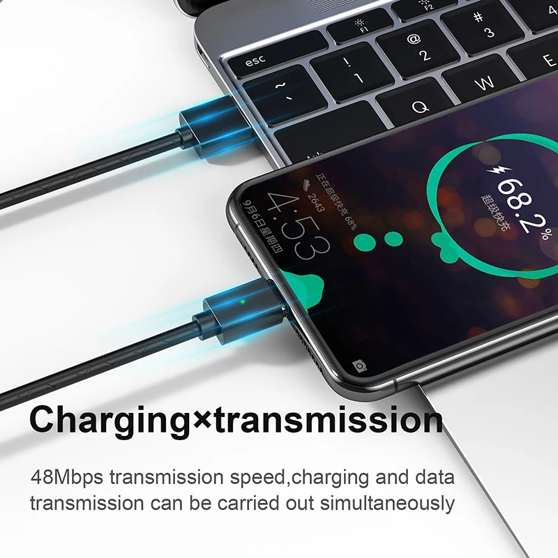 Цинковый микро Магнитный USB кабель быстрое магнитное зарядное устройство провод