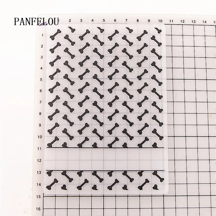 PANFELOU 10,5*14,8 милые кости папки для Тиснения пластиковые Скрапбукинг DIY шаблон помадка торт фотоальбом открыток