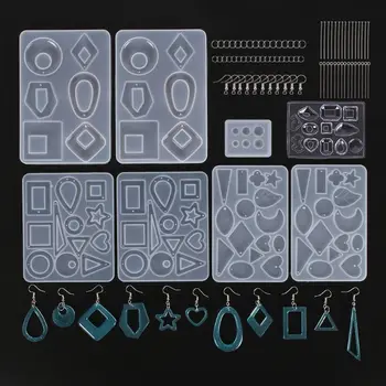 

8Pcs Earring Epoxy Resin Molds Kit Bohemia Drop Dangle Resin Earring Mold Fashion Jewelry Resin Silicone Molds Art Craft