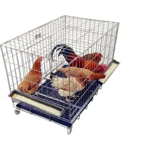 Птичья клетка для домашних животных клетка для курицы железная клетка для курицы мелкая бытовая транспортная клетка для фермы белая голубь складная клетка