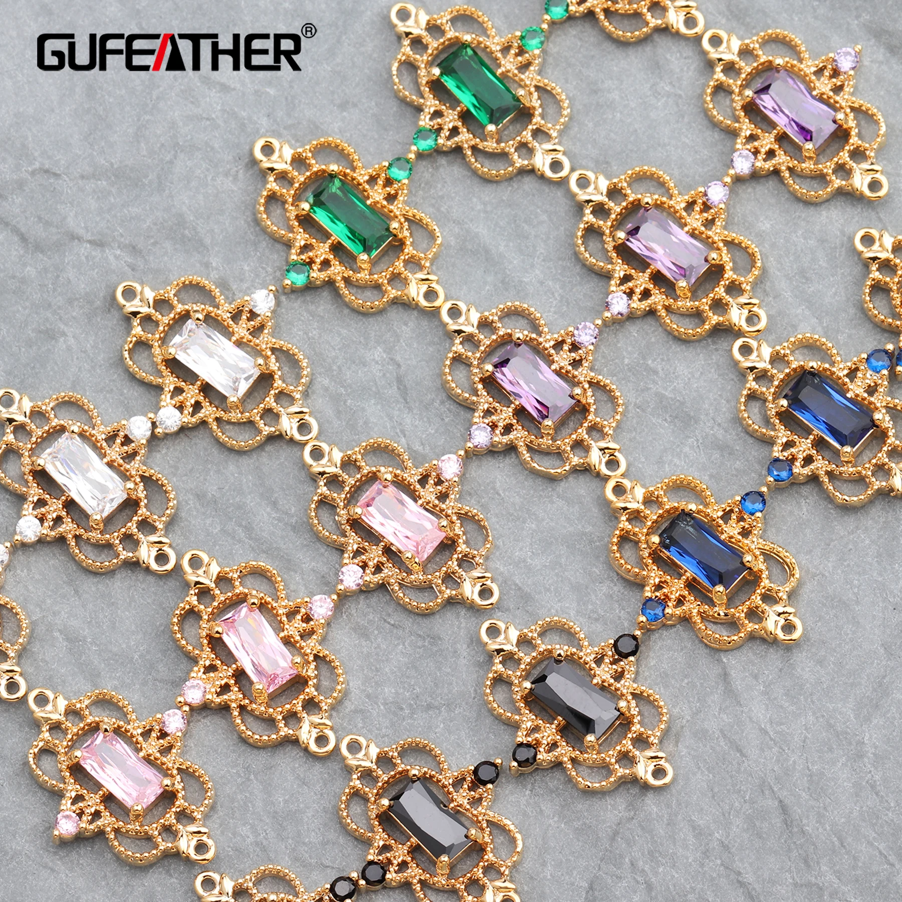 GUFEATHER M587 ювелирные аксессуары позолота 18 К 0 3 мкм циркониевые изготовление