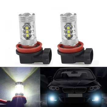 

2x H11 H8 LED Car Lights LED Bulbs DRL Fog Light Driving Lamp For BMW E39 325 328 M mini SPORT