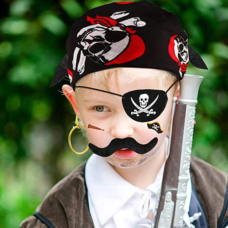 Pirate Party Favors Kids Pinata Filler Pirate Stickers Keychain Rings Halloween Christmas Gifts Toys Birthday Party Decor party toys toy gift filler kids stickers