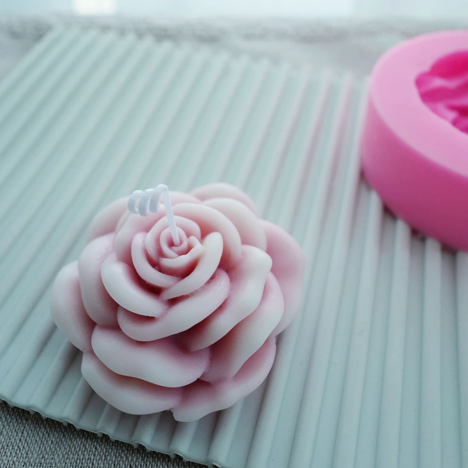 3D Rose Flower Candle Mold for Candle Making Silicone Mold Clay Resin  Gypsum Mould Handmade Party Favors - AliExpress
