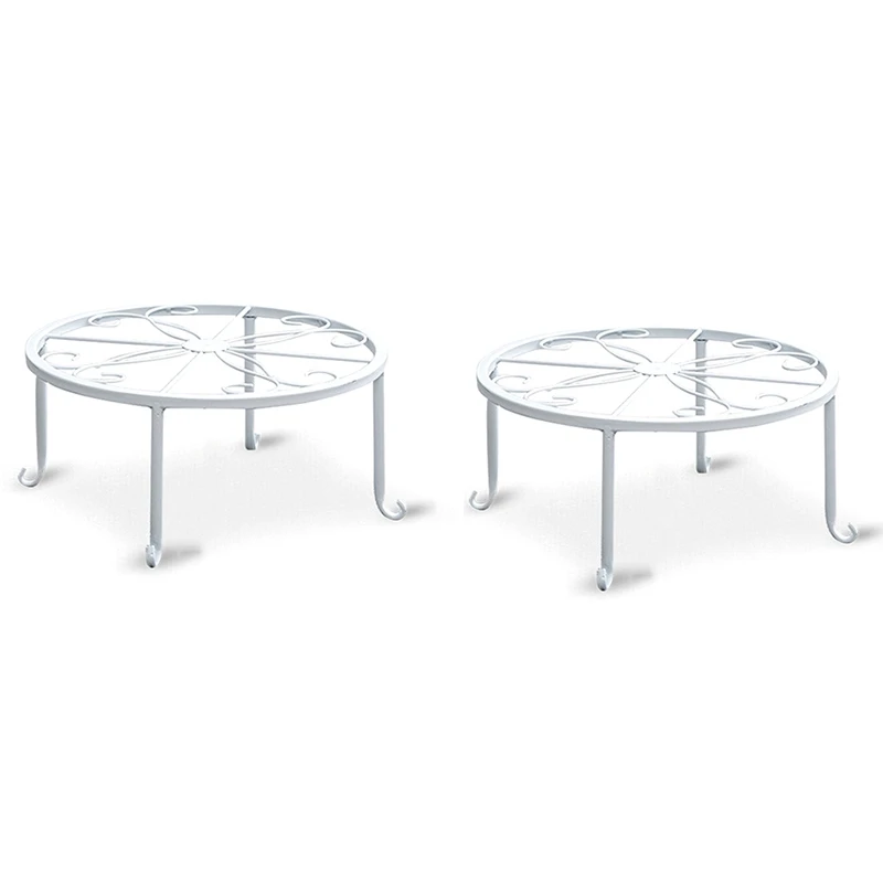 Железная горшечная подставка для растений белая 2 шт. устойчивая к ржавчине