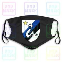 Máscara reutilizable lavable con 2 uds. Filtros PM2.5 de 5 capas con logotipo de Meme Inter Internazionale Anni 80 Calcio Vintage Amala - 1