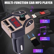 Fm-передатчик Aux Bluetooth Handsfree автомобильный комплект аудио mp3-плеер с двойным USB зарядным устройством GK99