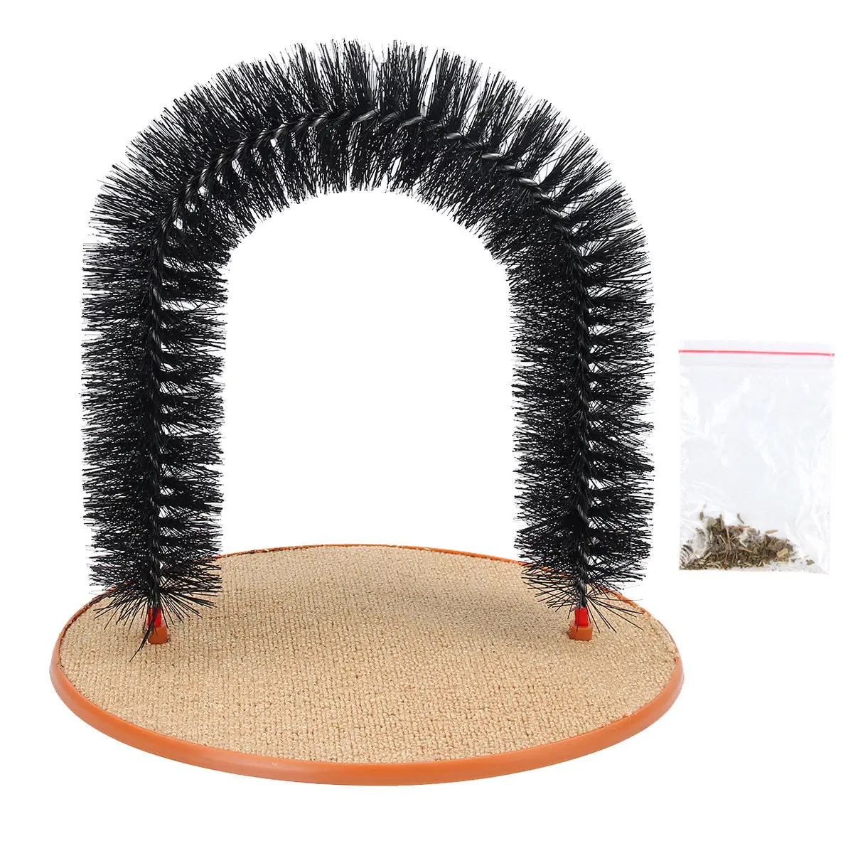 Pet Cat Arch самостоятельный грумер с круглым флисовым основанием кошки игрушечная щётка игрушки для домашних животных приспособления для царапания котенок-товары для ухода