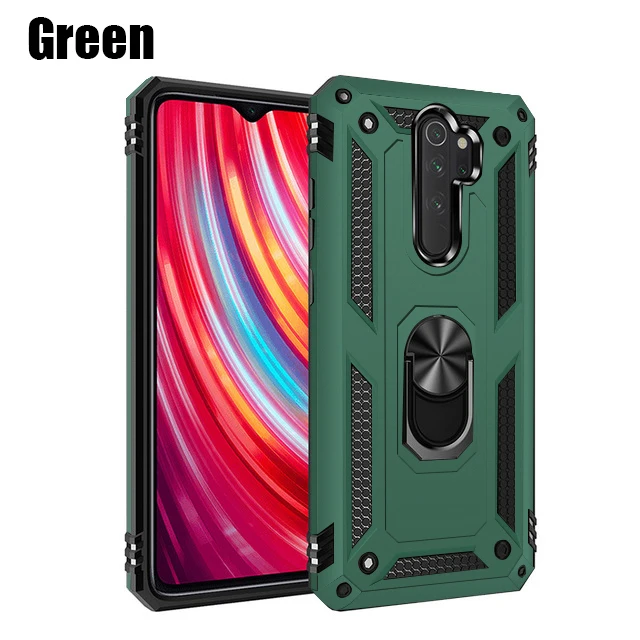 green Роскошный бронированный металлический чехол для телефона Xiaomi Redmi 7A Note 7 8 K20 Pro для Xiaomi 9T Pro A3 Lite CC9E 9 SE силиконовый бампер чехол - Цвет: green