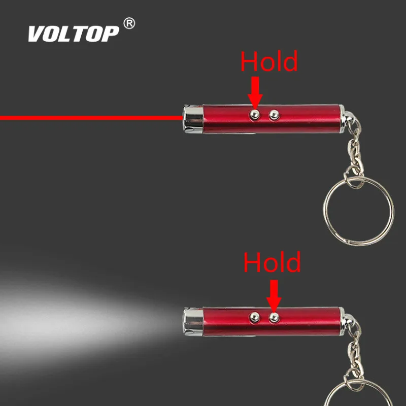 

2In1 Laser Pen Pointer Keychain Car Key Ring Steel UV Torch Beam Infrared Mini LED Flashlight Whip Pen (No Battery)