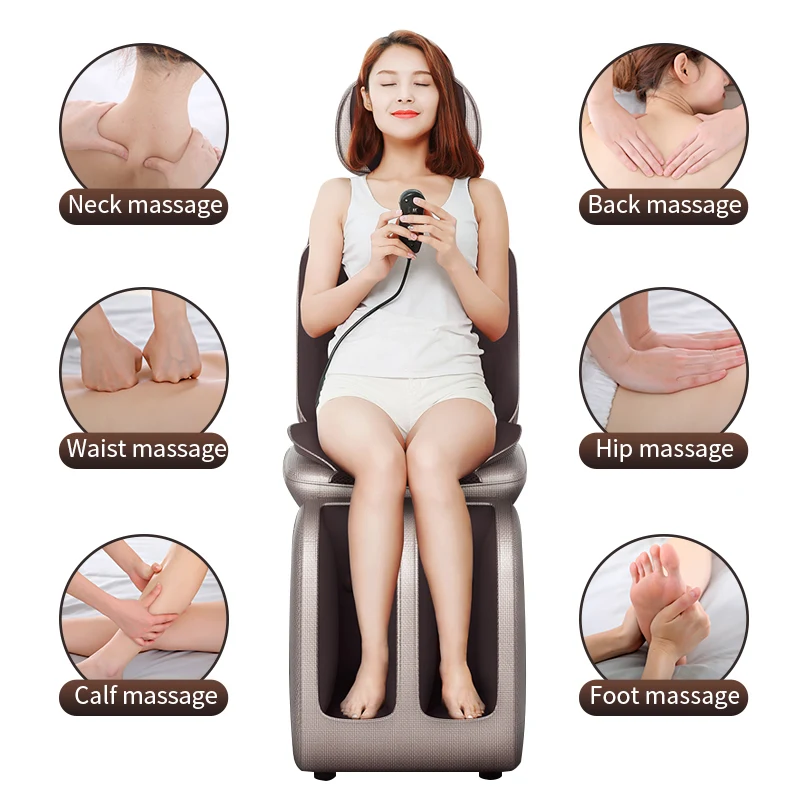 Jinkairui Upgrade Electric Full Body Massage Chair Neck Back Waist Leg Heated Vibration Kneading Shiatsu Cushion Seat Relaxation 3