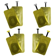 QI Беспроводное зарядное устройство приемник катушка для iPhone 7 6s Plus 5S Android Micro usb type C Беспроводное зарядное устройство адаптер для samsung S8