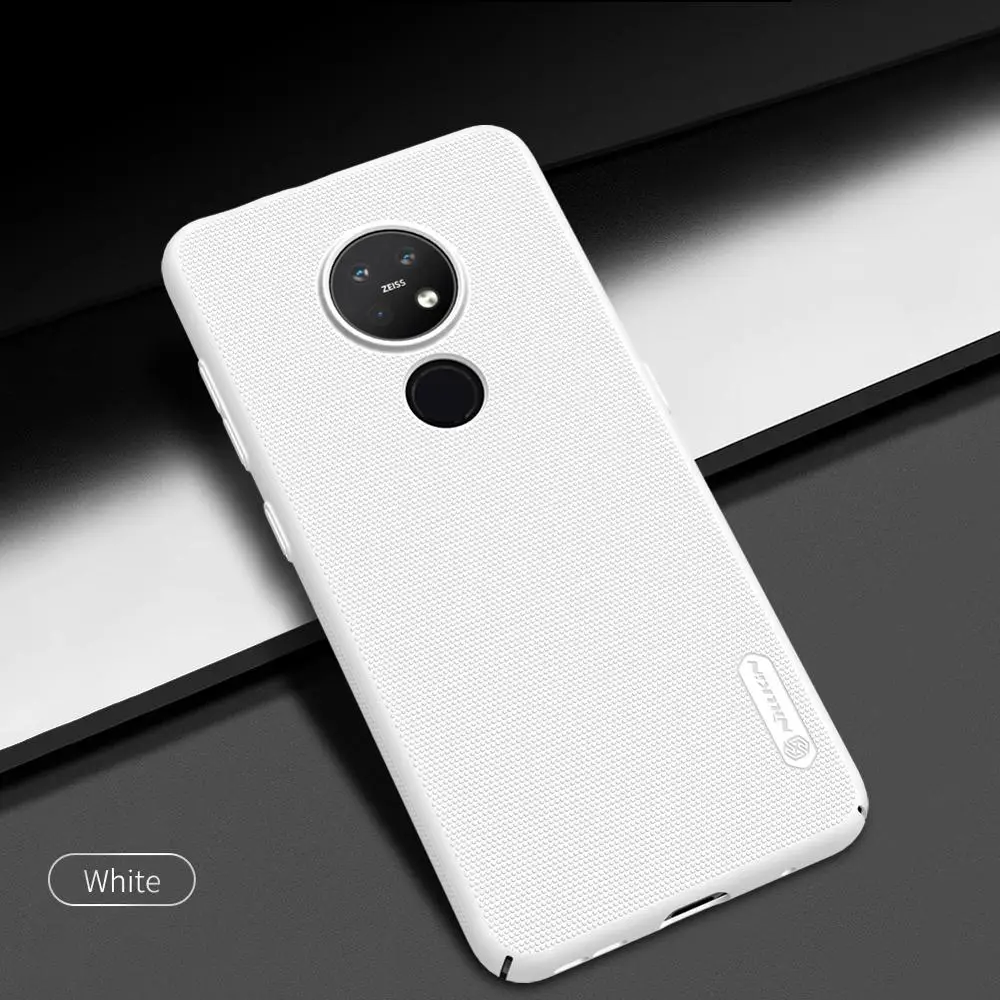 Белый Чехол для Nokia 6,2 NILLKIN матовый Жесткий Чехол для задней панели для Nokia 7,2 чехол для телефона s с держателем для телефона - Цвет: Белый