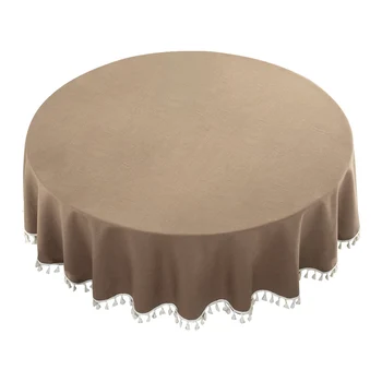 

Dinning Room Table Cloth Soft Restaurant Party Solid Kitchen Wedding Round Design Hotel Geometric Pattern Banquet Home Decor