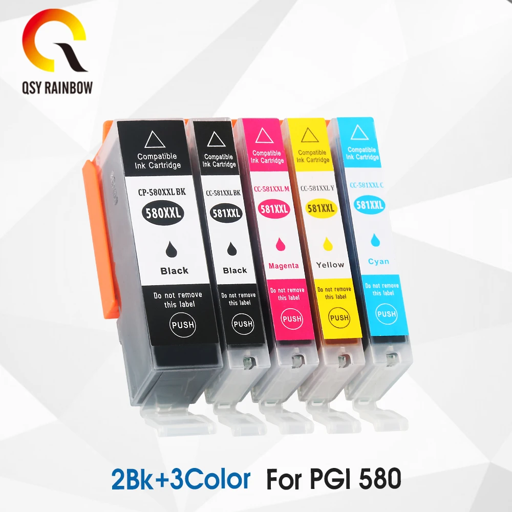 5 шт. картридж для принтера Canon PGI 580 CLI 581 CLI581 PIXMA TR7550 TR8550 TS6150 TS8150 TS9150 | Компьютеры и