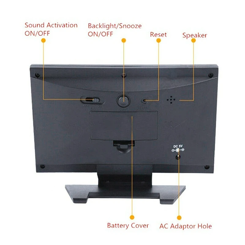Koop 1 Pc Nieuwe Hot Sale Weerbericht Klok Led Digitale Wekker Snooze Kalender Thermometer Weer Kleur Display Home Digitale Klok