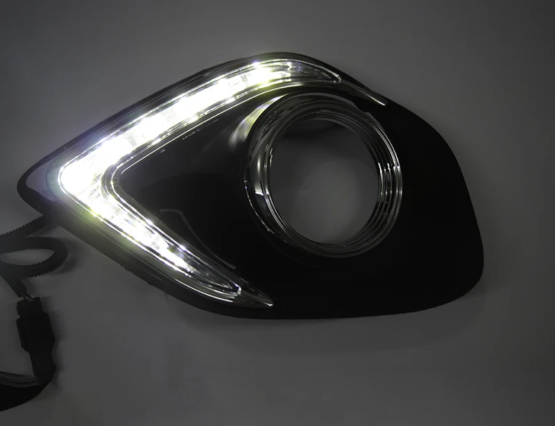 2 шт. для Mitsubishi ASX 2013- Светодиодный дневной ходовой светильник DRL Автомобильная противотуманная фара 6000K белый светильник желтый светильник