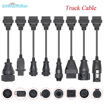 

OBD2 Truck Cables Plus 3 in 1 For GAZ 12Pin Diagnostics Cable to OBDⅡ 16Pin Male Connector can Work with TCS Auto Tool Adapter