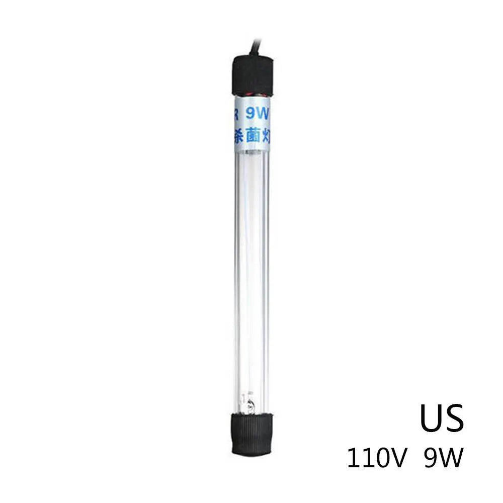 110V US 9W Junejour аквариум стерилизующая ультрафиолетовая лампа огни очиститель воды огни ЕС/США плюс - Цвет: 110V US 9W