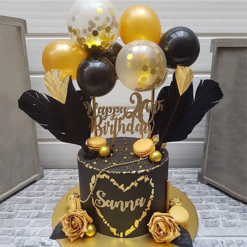 10pcs 5inch balloon topper birthday party decorations kids cake toppers baby shower DIY rose gold balloons topper wedding decor