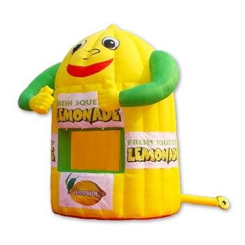 Buy Smiling Face Inflatable Lemonade Booth Kiosk For Sale(Banners And CE Or UL Certificated Blower)