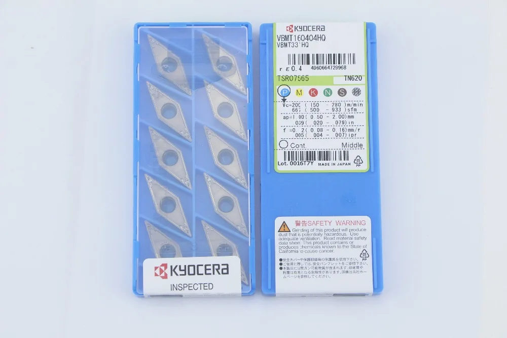 VBMT110304 VBMT110302 Kyocera твердосплавные Токарные Вставки для токарного станка с ЧПУ режущие инструменты