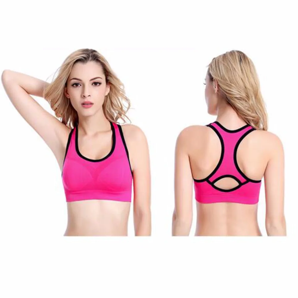 Female Shock Absorbing Quick Fast Dry Gym Fitness Running Sports Bra No Rims Full Cup Athletic Vest Underwear Best Price